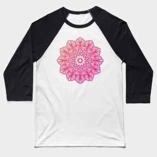 Rainbow Mandala Pink Baseball T-Shirt